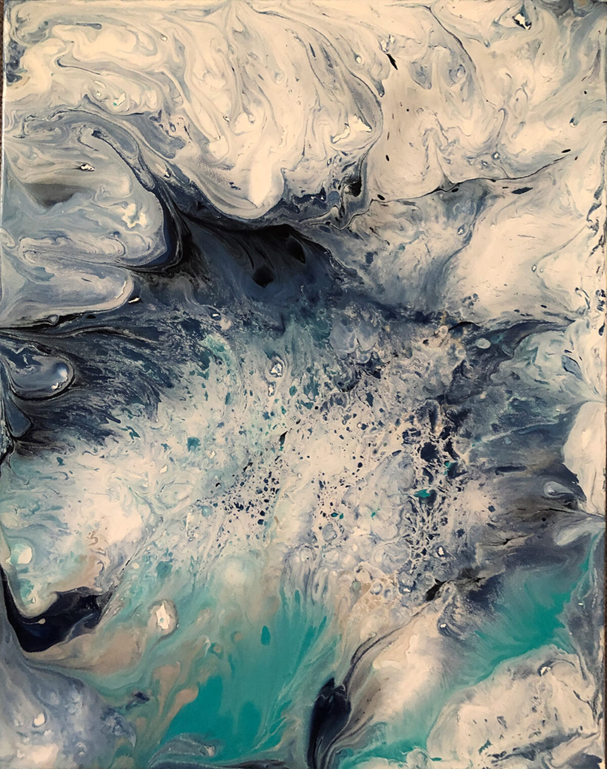 water acrylic pour