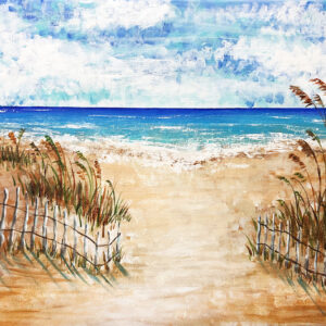 Original - Galveston Beach - Hand-painted acrylic on canvas